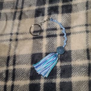 Chinese Ladder Bead and Tassel Keychain